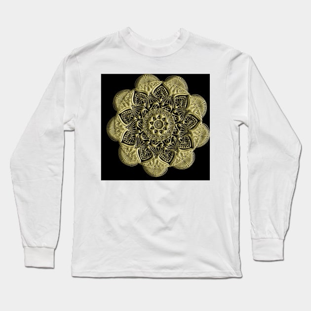 Gold Mangala 2 Long Sleeve T-Shirt by annalisaamato